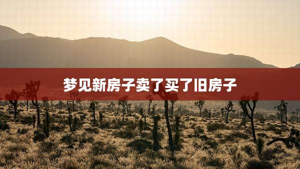 梦见新房子卖了买了旧房子