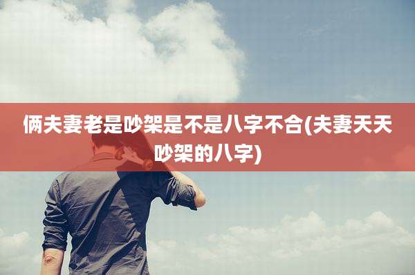 俩夫妻老是吵架是不是八字不合(夫妻天天吵架的八字)