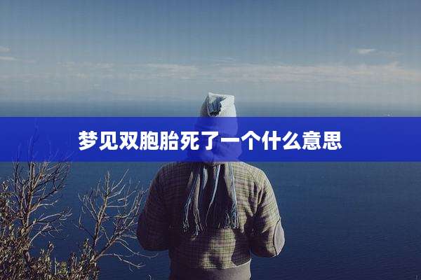 梦见双胞胎死了一个什么意思