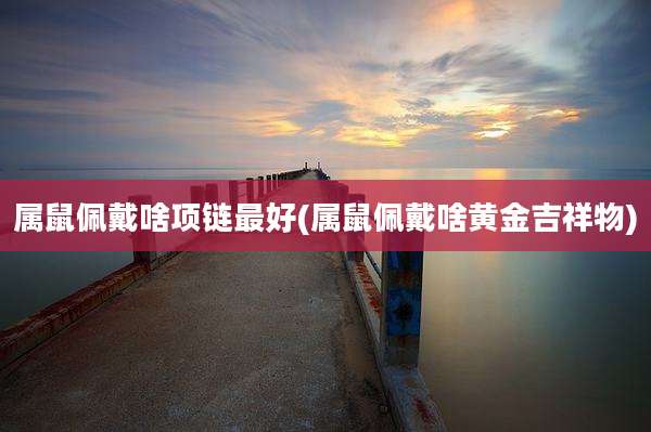 属鼠佩戴啥项链最好(属鼠佩戴啥黄金吉祥物)