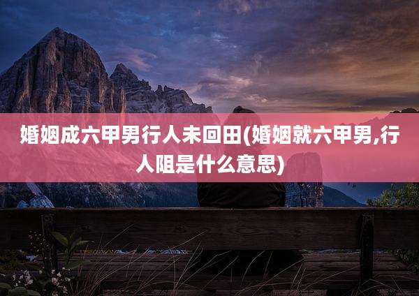 婚姻成六甲男行人未回田(婚姻就六甲男,行人阻是什么意思)