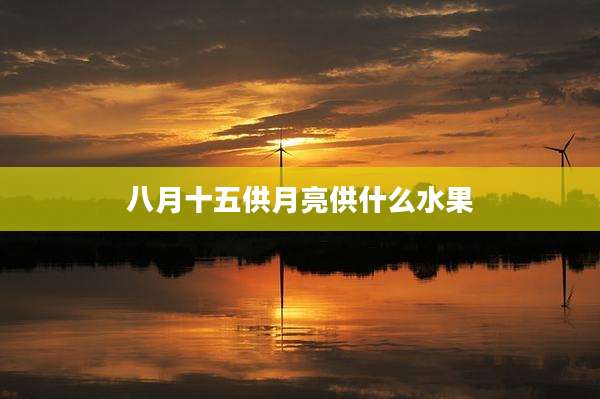 八月十五供月亮供什么水果