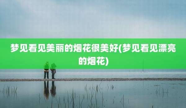 梦见看见美丽的烟花很美好(梦见看见漂亮的烟花)
