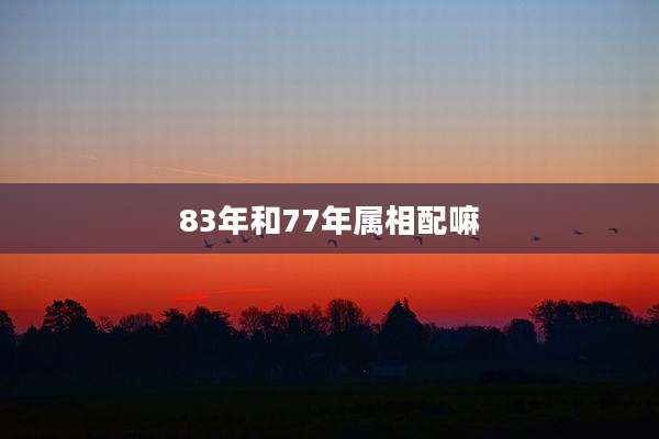 83年和77年属相配嘛