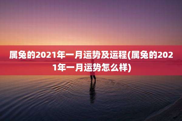 属兔的2021年一月运势及运程(属兔的2021年一月运势怎么样)