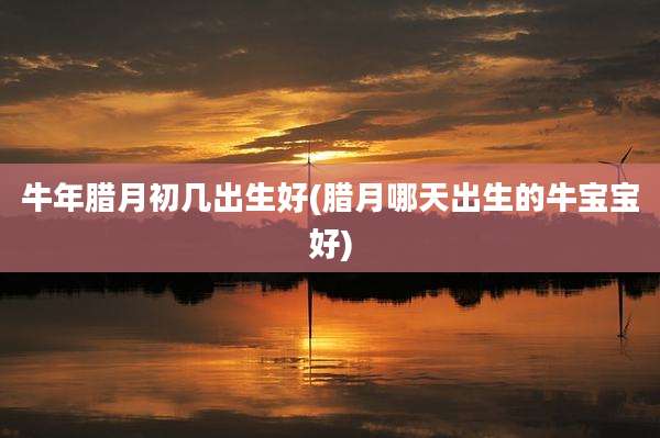 牛年腊月初几出生好(腊月哪天出生的牛宝宝好)