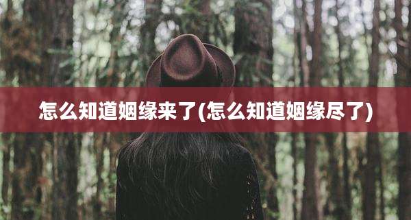 怎么知道姻缘来了(怎么知道姻缘尽了)