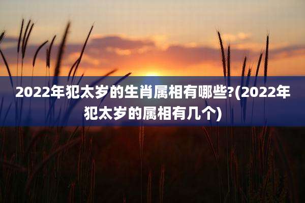 2022年犯太岁的生肖属相有哪些?(2022年犯太岁的属相有几个)