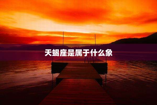 天蝎座是属于什么象