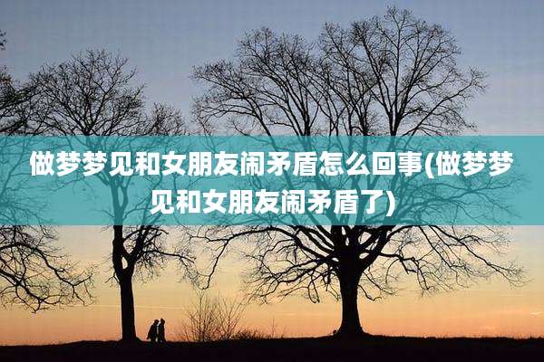 做梦梦见和女朋友闹矛盾怎么回事(做梦梦见和女朋友闹矛盾了)