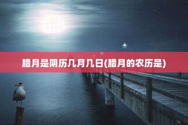腊月是阴历几月几日(腊月的农历是)