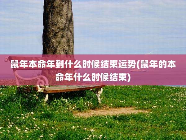 鼠年本命年到什么时候结束运势(鼠年的本命年什么时候结束)