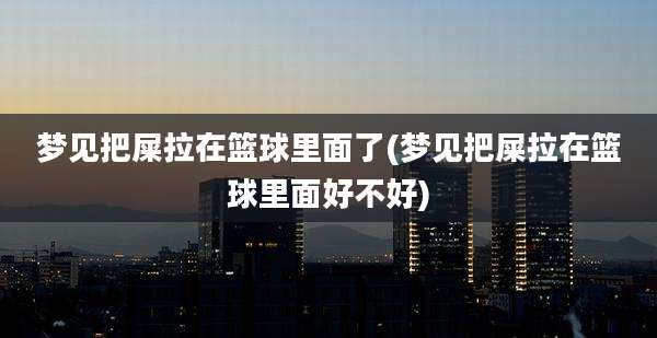 梦见把屎拉在篮球里面了(梦见把屎拉在篮球里面好不好)