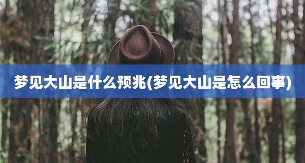 梦见大山是什么预兆(梦见大山是怎么回事)