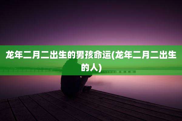 龙年二月二出生的男孩命运(龙年二月二出生的人)