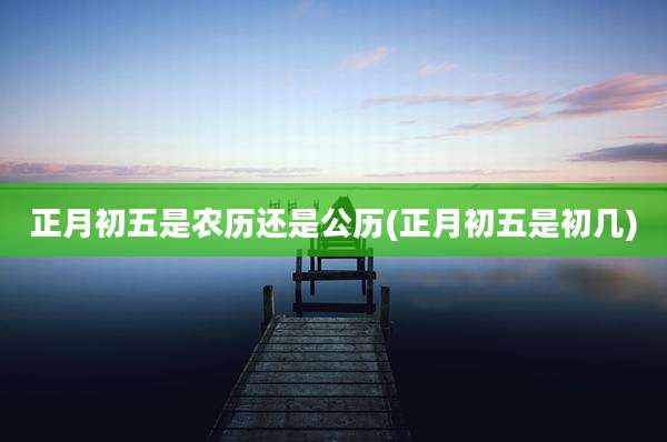 正月初五是农历还是公历(正月初五是初几)