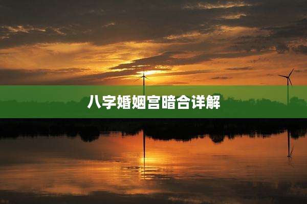 八字婚姻宫暗合详解