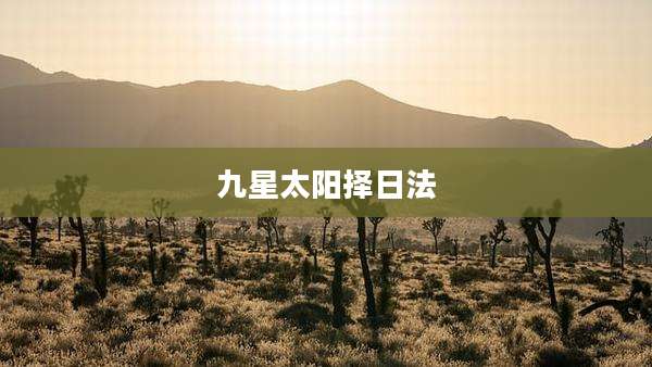 九星太阳择日法