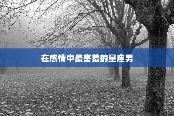 在感情中最害羞的星座男