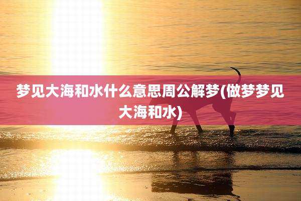 梦见大海和水什么意思周公解梦(做梦梦见大海和水)