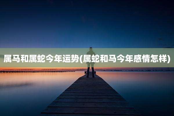 属马和属蛇今年运势(属蛇和马今年感情怎样)