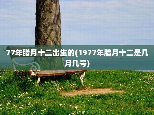 77年腊月十二出生的(1977年腊月十二是几月几号)