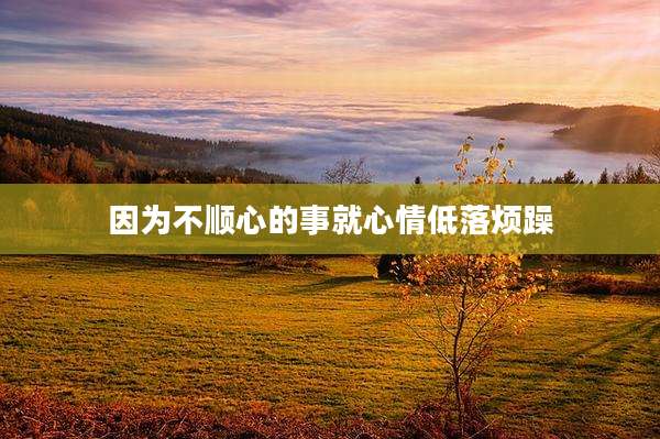 因为不顺心的事就心情低落烦躁