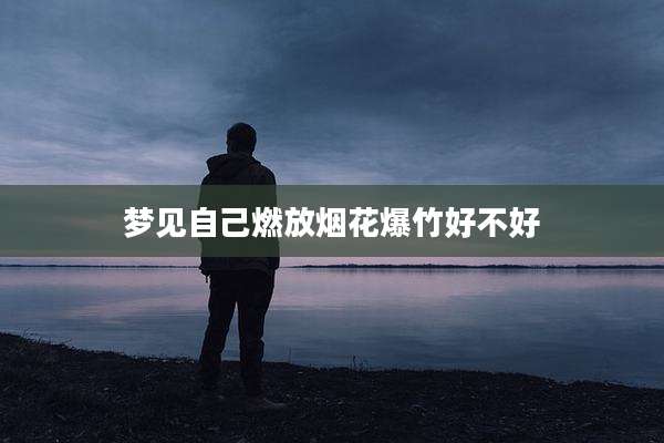 梦见自己燃放烟花爆竹好不好