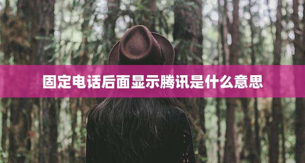 固定电话后面显示腾讯是什么意思