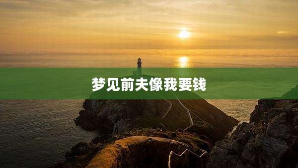 梦见前夫像我要钱