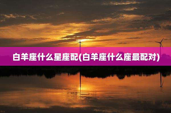 白羊座什么星座配(白羊座什么座最配对)