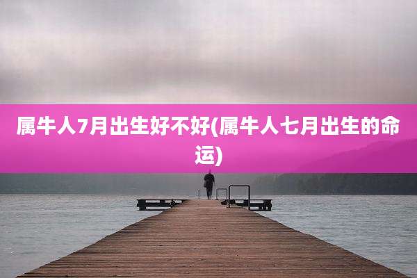 属牛人7月出生好不好(属牛人七月出生的命运)