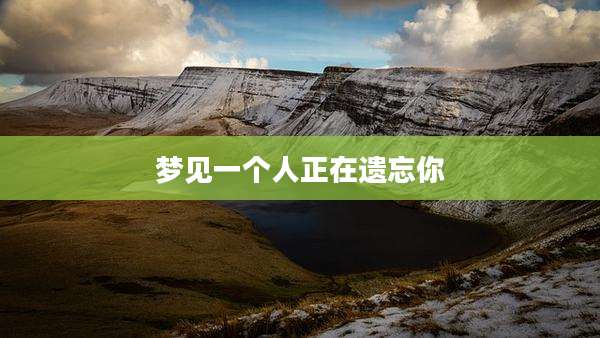 梦见一个人正在遗忘你