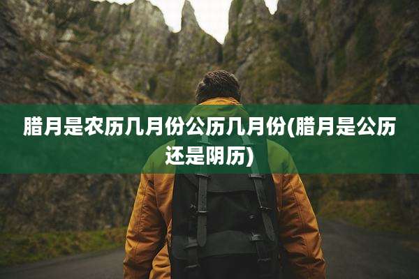 腊月是农历几月份公历几月份(腊月是公历还是阴历)