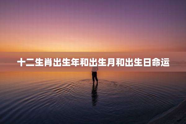 十二生肖出生年和出生月和出生日命运