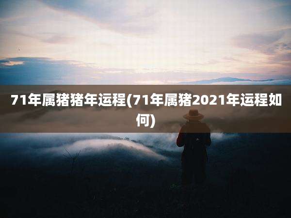 71年属猪猪年运程(71年属猪2021年运程如何)