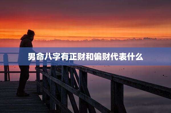 男命八字有正财和偏财代表什么