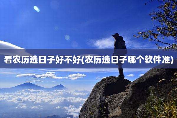 看农历选日子好不好(农历选日子哪个软件准)