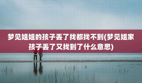 梦见姐姐的孩子丢了找都找不到(梦见姐家孩子丢了又找到了什么意思)