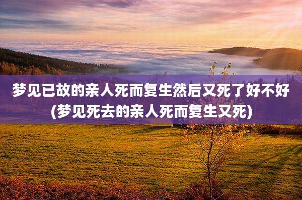 梦见已故的亲人死而复生然后又死了好不好(梦见死去的亲人死而复生又死)