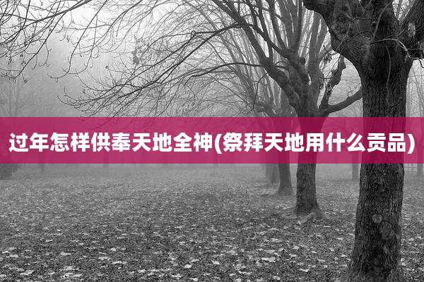 过年怎样供奉天地全神(祭拜天地用什么贡品)