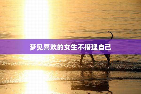 梦见喜欢的女生不搭理自己