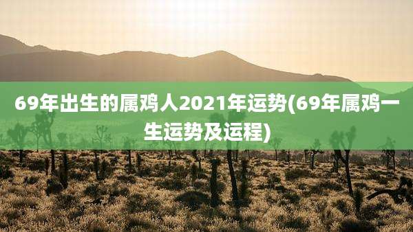 69年出生的属鸡人2021年运势(69年属鸡一生运势及运程)