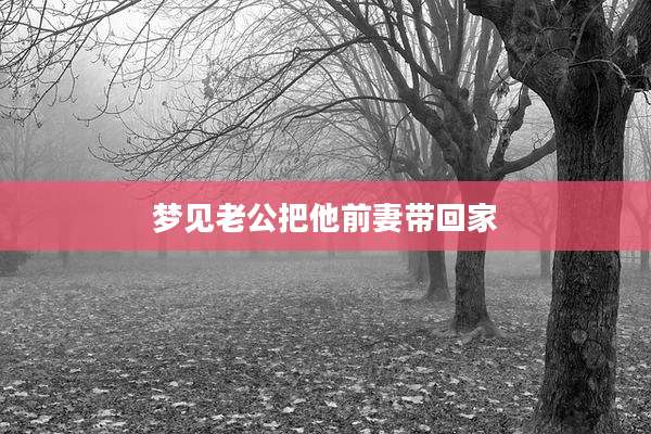 梦见老公把他前妻带回家