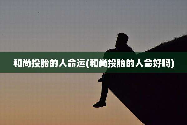 和尚投胎的人命运(和尚投胎的人命好吗)