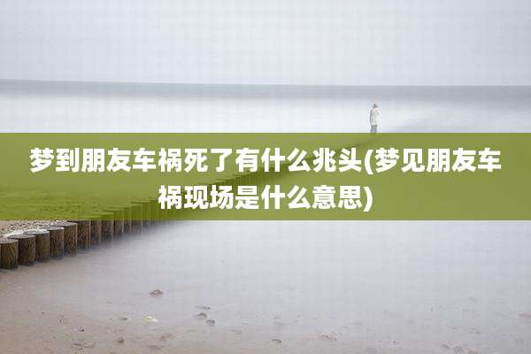 梦到朋友车祸死了有什么兆头(梦见朋友车祸现场是什么意思)