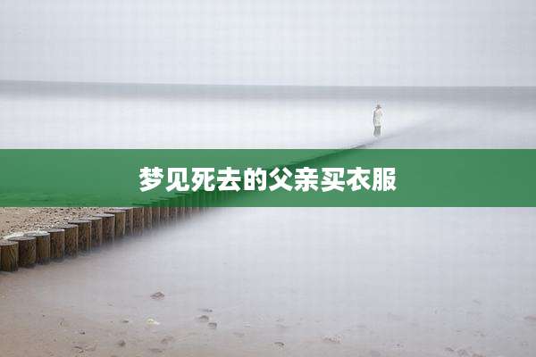 梦见死去的父亲买衣服