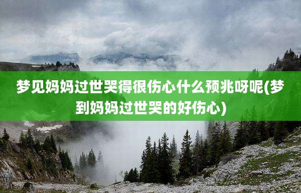 梦见妈妈过世哭得很伤心什么预兆呀呢(梦到妈妈过世哭的好伤心)