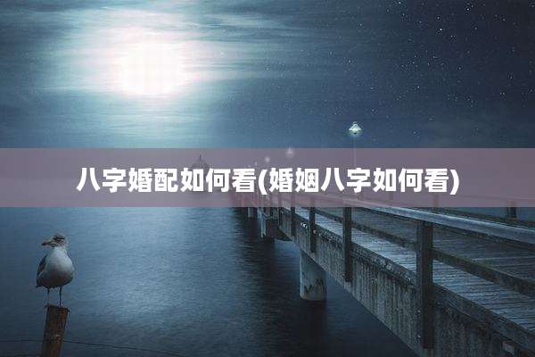 八字婚配如何看(婚姻八字如何看)