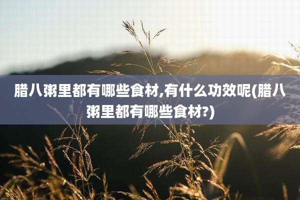腊八粥里都有哪些食材,有什么功效呢(腊八粥里都有哪些食材?)